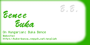 bence buka business card